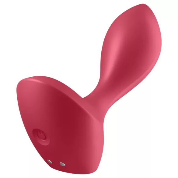 Satisfyer - analvibrator med uppladdningsbart batteri och vattentät - röd