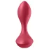Satisfyer - analvibrator med uppladdningsbart batteri och vattentät - röd