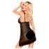 Penthouse - babydoll och trosa - transparent - svart