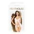Penthouse After Sunset - babydoll och stringtrosor - transparent - vit - M/L