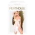Penthouse Sweet Beast - Rosblommigt babydoll-set (vit) - L/XL