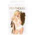 Penthouse - body med halterneck - vit