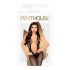 Penthouse Forbidden Fruit - öppen overall (svart) - XL