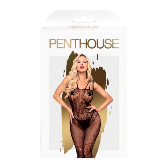 Penthouse Dirty Mind - öppen nät-overall (svart) - XL