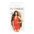 Penthouse Earth-shaker - bh och trosa set - halterneck - röd - M/L