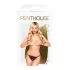 Penthouse - stringtrosa med rosett och öppen gren - spets - svart - L/XL