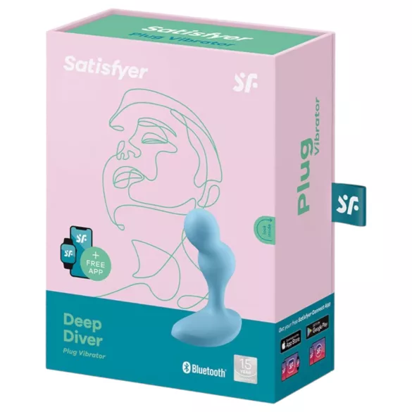 Satisfyer Deep Diver - App-styrd analvibrator (blå)