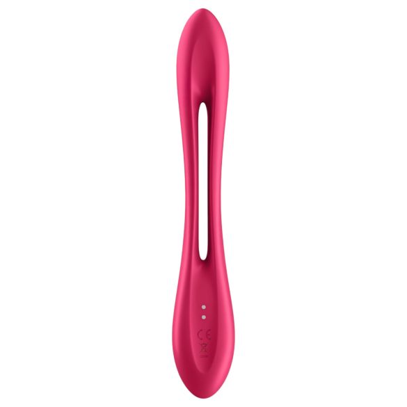 Satisfyer - parvibrator - uppladdningsbar flexibel - röd