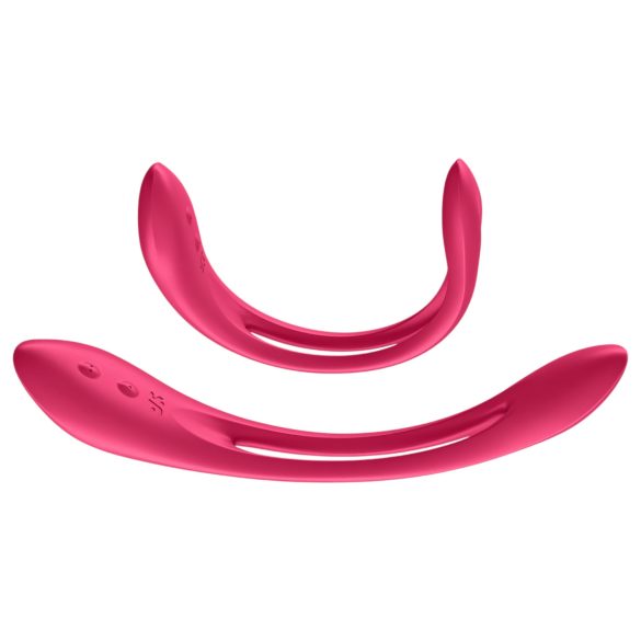 Satisfyer - parvibrator - uppladdningsbar flexibel - röd