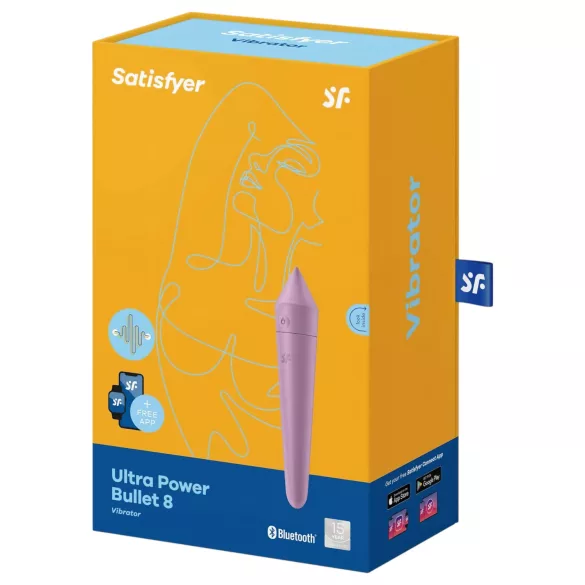 Satisfyer Ultra Power Bullet 8 - App-styrd vibrator (lila)