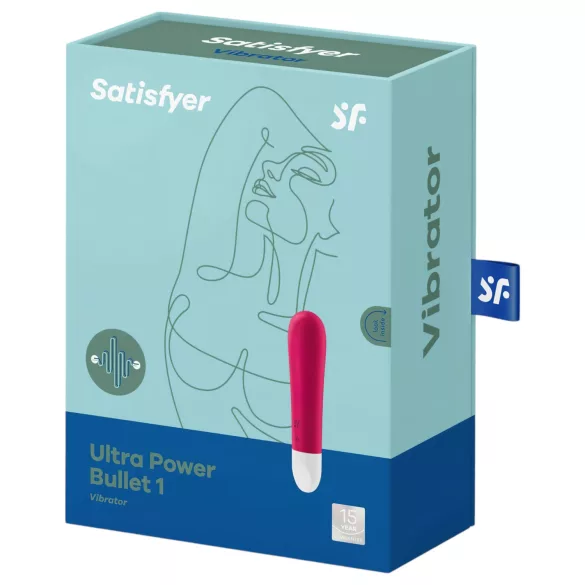 Satisfyer - vibrator kulformad - uppladdningsbar, vattentät - röd