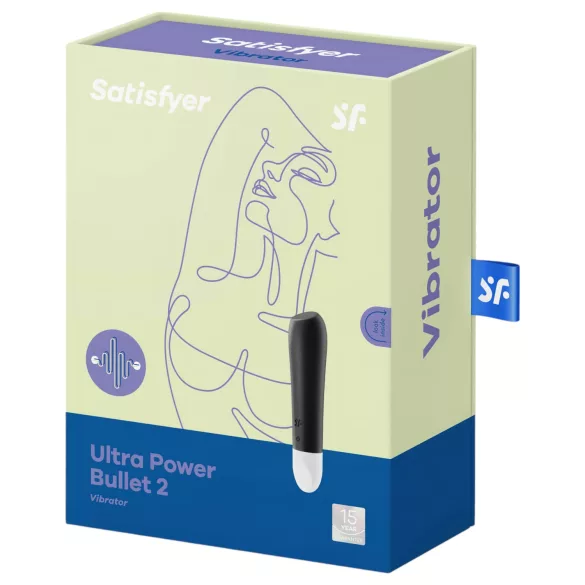 Satisfyer - minivibrator - vattentät bullet - svart