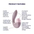 Satisfyer Supernova - lufttrycksvibrator och vibrator - uppladdningsbar - rosa