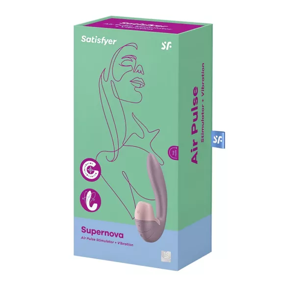 Satisfyer Supernova - lufttrycksvibrator och vibrator - uppladdningsbar - rosa