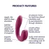 Satisfyer Sunray - uppladdningsbar 2‑i‑1 lufttrycksvibrator (röd)
