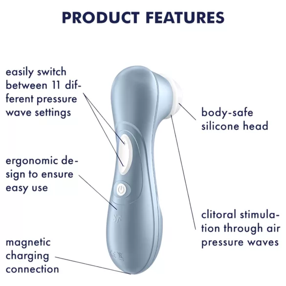Satisfyer Pro 2 Gen2 - uppladdningsbar luftvibrerande klitorisstimulator (Blå)