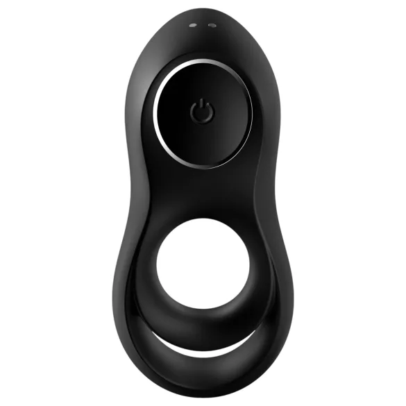 Satisfyer Legendary Duo - penisring med vibration - uppladdningsbar - svart