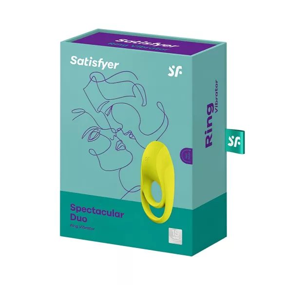 Satisfyer Spectacular - vattentät, vibrerande penisring (gul)