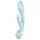 Satisfyer Triple Oh - rabbitvibrator med klitorisstimulans - uppladdningsbar blå
