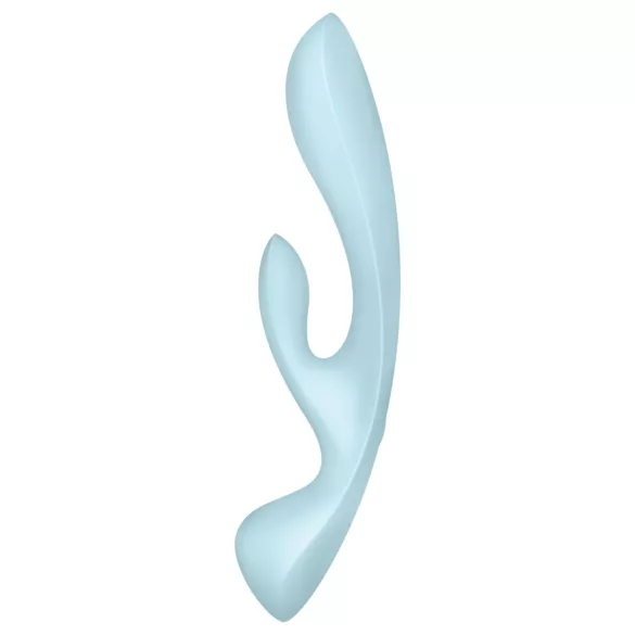 Satisfyer Triple Oh - rabbitvibrator med klitorisstimulans - uppladdningsbar blå