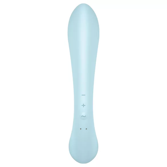 Satisfyer Triple Oh - rabbitvibrator med klitorisstimulans - uppladdningsbar blå