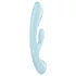 Satisfyer Triple Oh - rabbitvibrator med klitorisstimulans - uppladdningsbar blå
