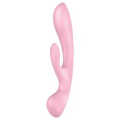   Satisfyer Triple Oh - vibrator med klitorisarm - uppladdningsbar - rosa