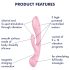 Satisfyer Triple Oh - uppladdningsbar, klitorisstimulator (rosa)