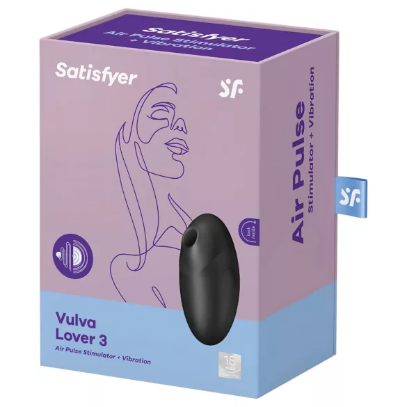 Satisfyer - klitorisstimulator med lufttryck - svart