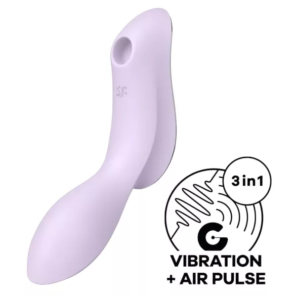 Satisfyer Curvy Trinity 2 - lufttrycksvibrator och vibrator - lila