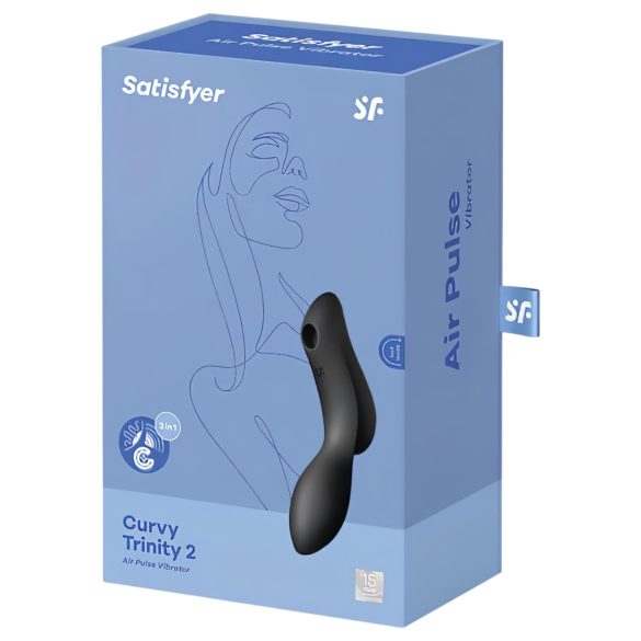 Satisfyer Curvy Trinity 2 - luftvåg 2-i-1 vibrator (svart)
