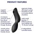 Satisfyer Curvy Trinity 2 - luftvåg 2-i-1 vibrator (svart)