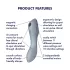 Satisfyer Curvy Trinity 3 - luftvågsvibrator och klitorisstimulator - grå