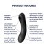 Satisfyer Curvy Trinity 4 - luftvågs 2-i-1 vibrator (svart)
