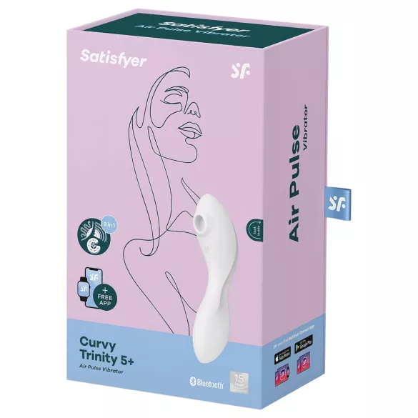 Satisfyer Curvy Trinity 5+ - App‑styrd 2‑i‑1 vibrator (vit)