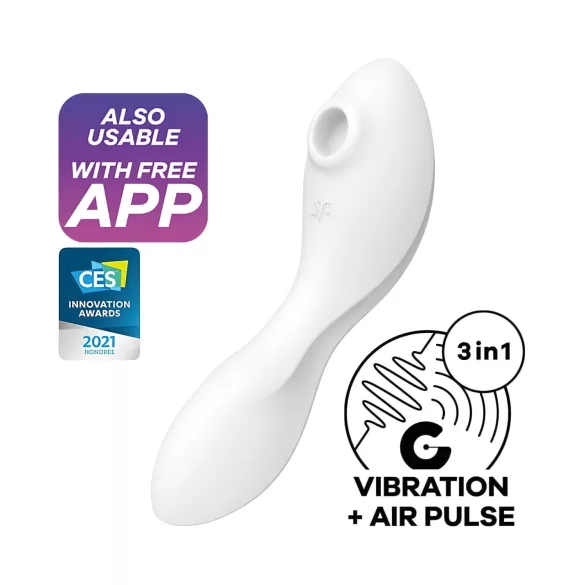 Satisfyer Curvy Trinity 5+ - App‑styrd 2‑i‑1 vibrator (vit)