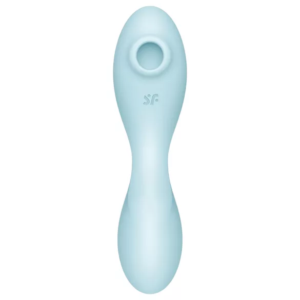 Satisfyer Curvy Trinity 5+ - App-styrd 2-i-1 vibrator (blå)