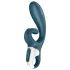 Satisfyer Hug Me - App-styrd vibrator med klitorisklämmor (blå)