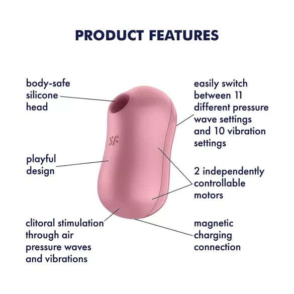 Satisfyer - lufttryck klitorisvibrator - korall