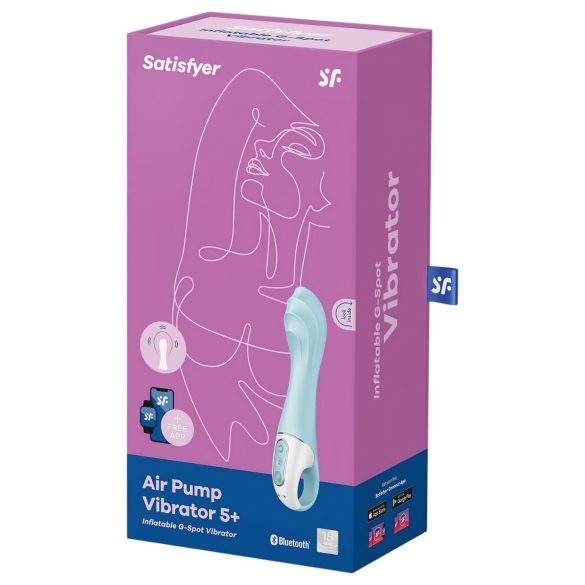 Satisfyer - lufttrycksvibrator - pumpbar smart vibrator - blå