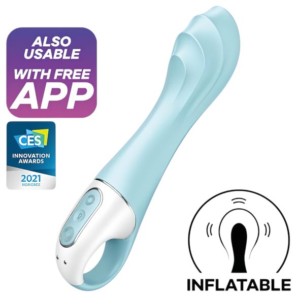 Satisfyer - lufttrycksvibrator - pumpbar smart vibrator - blå