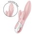 Satisfyer - lufttrycksvibrator med kaninöron - pumpbar - rosa