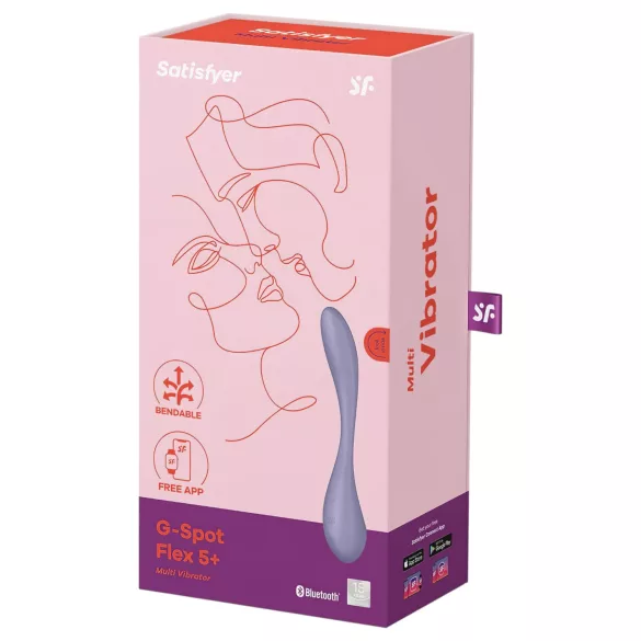 Satisfyer G-spot Flex 5 - App-styrd G-punktsvibrator (lila)