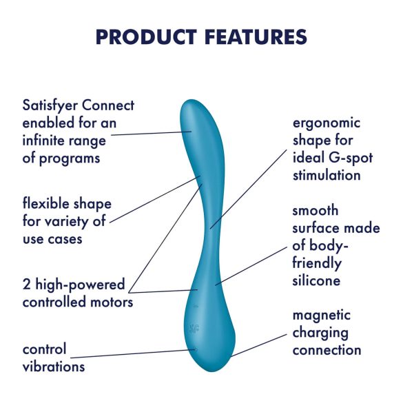 Satisfyer - G-punkt vibrator - böjbar - silikon grön