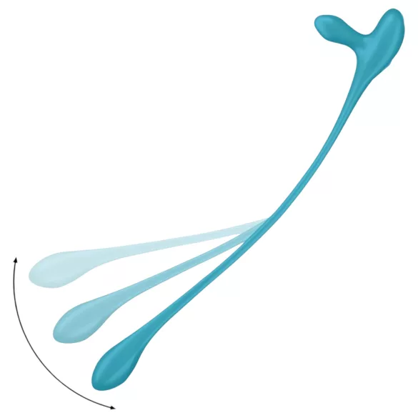 Satisfyer Plug & Play - analvibrator och penisring - uppladdningsbar silikon blå