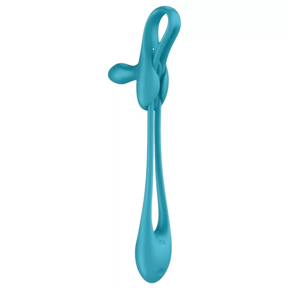 Satisfyer Plug & Play - analvibrator och penisring - uppladdningsbar silikon blå