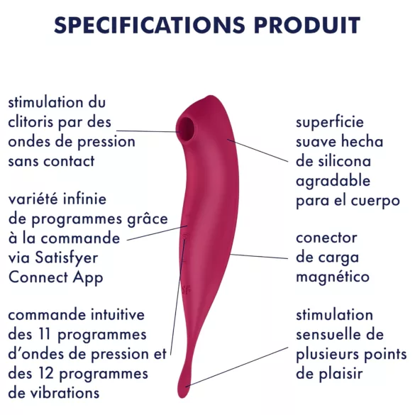 Satisfyer Twirling Pro - appstyrd klitorisstimulator (röd)
