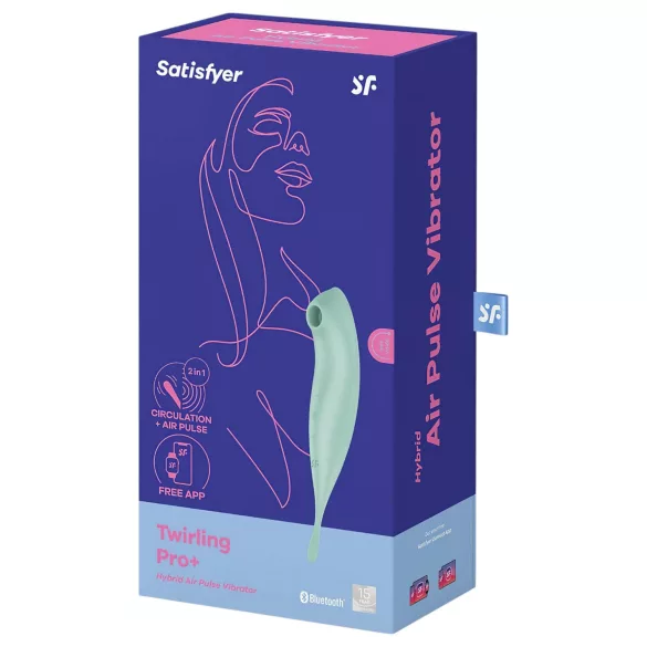 Satisfyer Twirling Pro - klitorisstimulator och vibrator - 2i1 - mintgrön