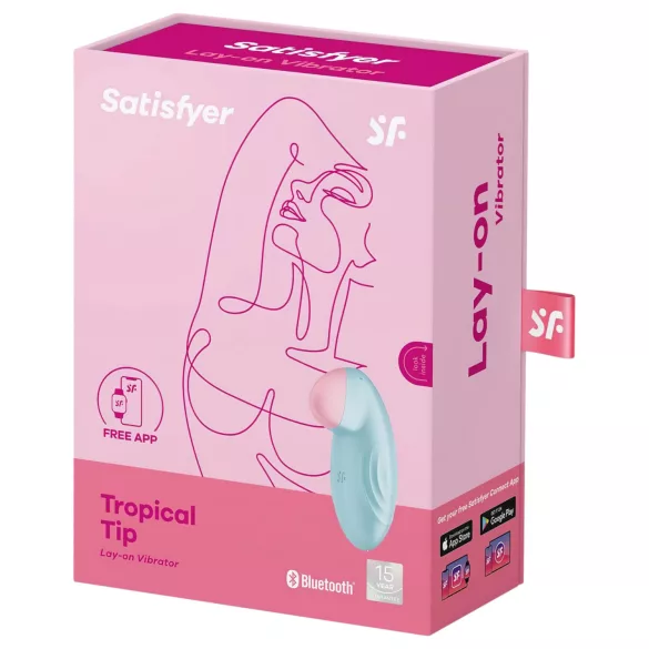 Satisfyer Tropical Tip - App-styrd klitorisstimulator (blå)