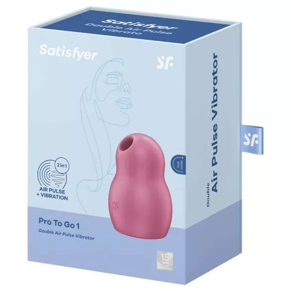 Satisfyer Pro To Go 1 - uppladdningsbar lufttrycksvibrator för klitoris (röd)